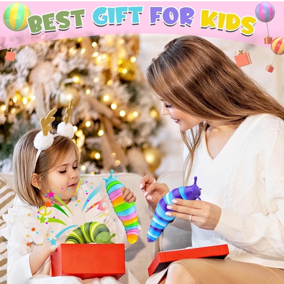 NEW Cevioce 3 PCS Fidget Sensory Toys Slug for Adults & Kids - Picture 6 of 10